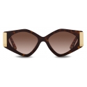 Dolce & Gabbana - Half Print Sunglasses - Havana Dark Brown - Dolce & Gabbana Eyewear