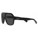 Dolce & Gabbana - Occhiale da Sole DG Plaque - Nero Grigio Scuro - Dolce & Gabbana Eyewear