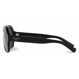 Dolce & Gabbana - Occhiale da Sole DG Plaque - Nero Grigio Scuro - Dolce & Gabbana Eyewear