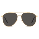 Dolce & Gabbana - Diagonal Cut Sunglasses - Gold Dark Grey - Dolce & Gabbana Eyewear