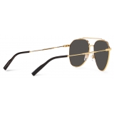 Dolce & Gabbana - Diagonal Cut Sunglasses - Gold Dark Grey - Dolce & Gabbana Eyewear