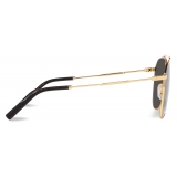 Dolce & Gabbana - Occhiale da Sole Diagonal Cut - Oro Grigio Scuro - Dolce & Gabbana Eyewear