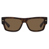 Dolce & Gabbana - Occhiale da Sole Lusso Sartoriale - Havana Marrone Scuro - Dolce & Gabbana Eyewear