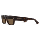 Dolce & Gabbana - Occhiale da Sole Lusso Sartoriale - Havana Marrone Scuro - Dolce & Gabbana Eyewear