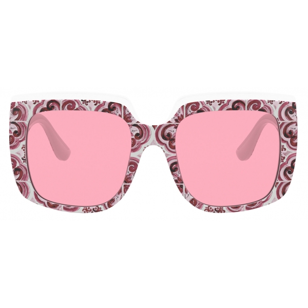 Dolce & Gabbana - Maiolica Sunglasses - Maiolica Fucsia Pink - Dolce & Gabbana Eyewear