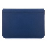 Woodcessories - Walnut / Blue Navy Leather / MacBook Bag - MacBook 15 Pro Ret - Eco Pouch Case - Wooden MacBook Bag