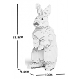 Jekca - Rabbit 01S - Lego - Sculpture - Construction - 4D - Brick Animals - Toys