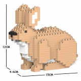 Jekca - Rabbit 02S - Lego - Scultura - Costruzione - 4D - Animali di Mattoncini - Toys