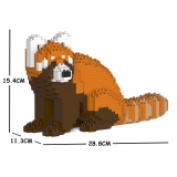 Jekca - Red Panda 01S - Lego - Scultura - Costruzione - 4D - Animali di Mattoncini - Toys