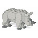 Jekca - Rhino 01S - Lego - Scultura - Costruzione - 4D - Animali di Mattoncini - Toys