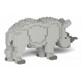 Jekca - Rhino 01S - Lego - Scultura - Costruzione - 4D - Animali di Mattoncini - Toys