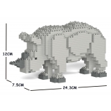 Jekca - Rhino 01S - Lego - Sculpture - Construction - 4D - Brick Animals - Toys