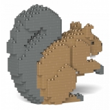 Jekca - Squirrel 01S - Lego - Sculpture - Construction - 4D - Brick Animals - Toys