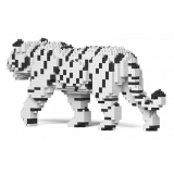 Jekca - White Tiger 01S - Lego - Sculpture - Construction - 4D - Brick Animals - Toys