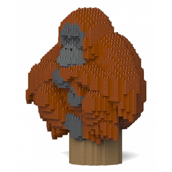 Jekca - Orangutan 01S - Lego - Sculpture - Construction - 4D - Brick Animals - Toys