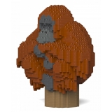 Jekca - Orangutan 01S - Lego - Sculpture - Construction - 4D - Brick Animals - Toys