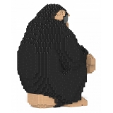 Jekca - Chimpanzee 01S - Lego - Sculpture - Construction - 4D - Brick Animals - Toys