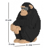 Jekca - Chimpanzee 01S - Lego - Sculpture - Construction - 4D - Brick Animals - Toys