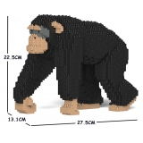 Jekca - Chimpanzee 02S - Lego - Sculpture - Construction - 4D - Brick Animals - Toys