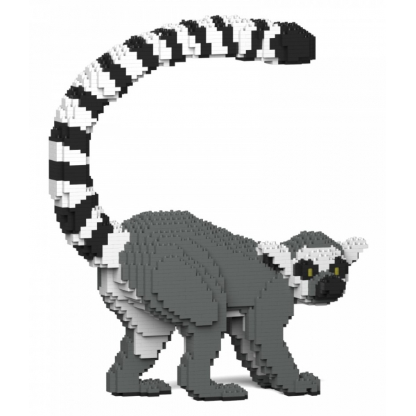 Jekca - Lemur 01S - Lego - Scultura - Costruzione - 4D - Animali di Mattoncini - Toys