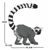 Jekca - Lemur 01S - Lego - Scultura - Costruzione - 4D - Animali di Mattoncini - Toys