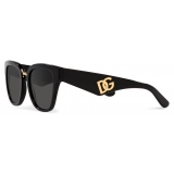 Dolce & Gabbana - Occhiale da Sole DG Crossed - Nero Grigio Scuro - Dolce & Gabbana Eyewear