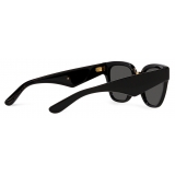 Dolce & Gabbana - DG Crossed Sunglasses - Black Dark Grey - Dolce & Gabbana Eyewear