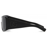 Dolce & Gabbana - DG Crossed Sunglasses - Black Dark Grey - Dolce & Gabbana Eyewear