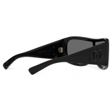 Dolce & Gabbana - DG Crossed Sunglasses - Black Dark Grey - Dolce & Gabbana Eyewear