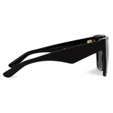 Dolce & Gabbana - DG Crossed Sunglasses - Black Dark Grey - Dolce & Gabbana Eyewear