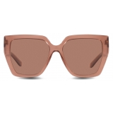 Dolce & Gabbana - DG Crossed Sunglasses - Caramel Dark Brown - Dolce & Gabbana Eyewear