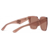 Dolce & Gabbana - DG Crossed Sunglasses - Caramel Dark Brown - Dolce & Gabbana Eyewear