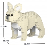 Jekca - French Bulldog 02S-M02 - Lego - Sculpture - Construction - 4D - Brick Animals - Toys