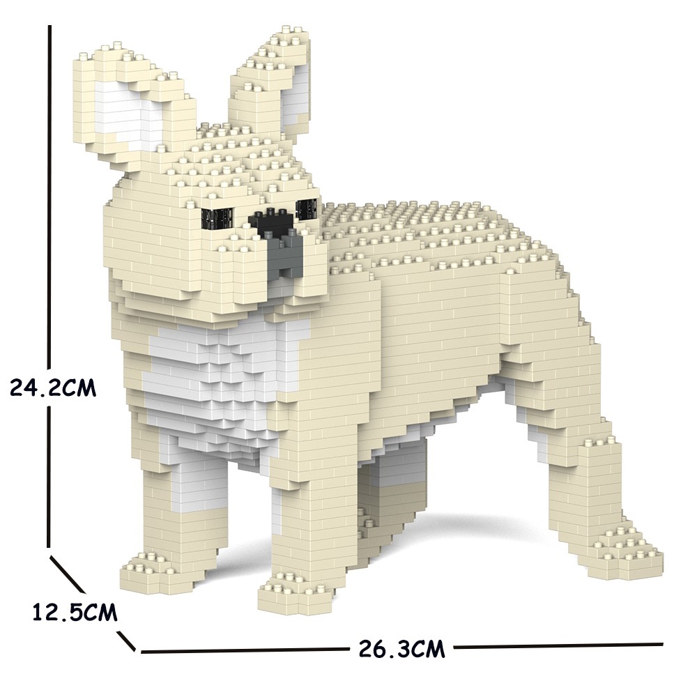 Lego 3d Bulldog Francese In Piedi di Jekca