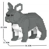 Jekca - French Bulldog 02S-M05 - Lego - Sculpture - Construction - 4D - Brick Animals - Toys
