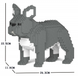 Jekca - French Bulldog 02S-M05 - Lego - Scultura - Costruzione - 4D - Animali di Mattoncini - Toys