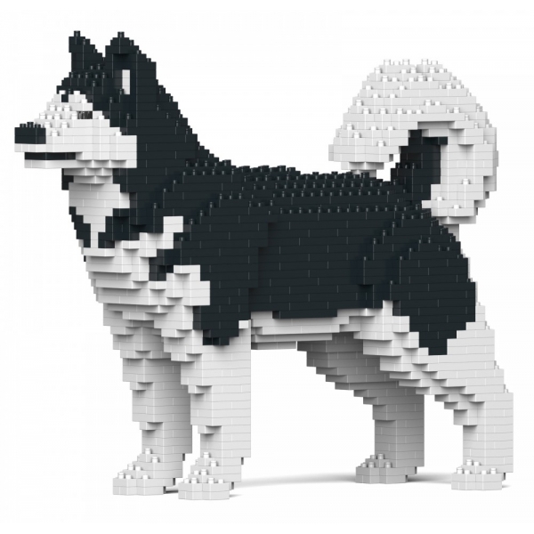 Jekca - Alaskan Malamute 01S-M01 - Lego - Sculpture - Construction - 4D - Brick Animals - Toys