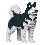 Jekca - Alaskan Malamute 01S-M01 - Lego - Sculpture - Construction - 4D - Brick Animals - Toys