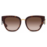 Dolce & Gabbana - DG Crossed Sunglasses - Havana - Dolce & Gabbana Eyewear