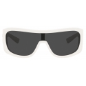 Dolce & Gabbana - DG Crossed Sunglasses - White Dark Grey - Dolce & Gabbana Eyewear