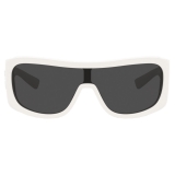 Dolce & Gabbana - DG Crossed Sunglasses - White Dark Grey - Dolce & Gabbana Eyewear