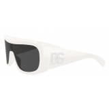 Dolce & Gabbana - DG Crossed Sunglasses - White Dark Grey - Dolce & Gabbana Eyewear