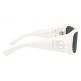 Dolce & Gabbana - DG Crossed Sunglasses - White Dark Grey - Dolce & Gabbana Eyewear