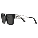 Dolce & Gabbana - DG Diva Sunglasses - Black Silver Dark Grey - Dolce & Gabbana Eyewear