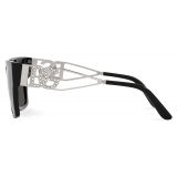 Dolce & Gabbana - DG Diva Sunglasses - Black Silver Dark Grey - Dolce & Gabbana Eyewear