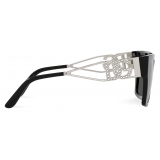 Dolce & Gabbana - DG Diva Sunglasses - Black Silver Dark Grey - Dolce & Gabbana Eyewear