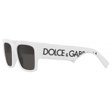 Dolce & Gabbana - Occhiale da Sole DG Elastic - Bianco Grigio Scuro - Dolce & Gabbana Eyewear