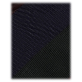 Viola Milano - Multi Stripe Handrolled Woven Silk Tie - Navy/Green Mix - Handmade in Italy - Luxury Exclusive Collection