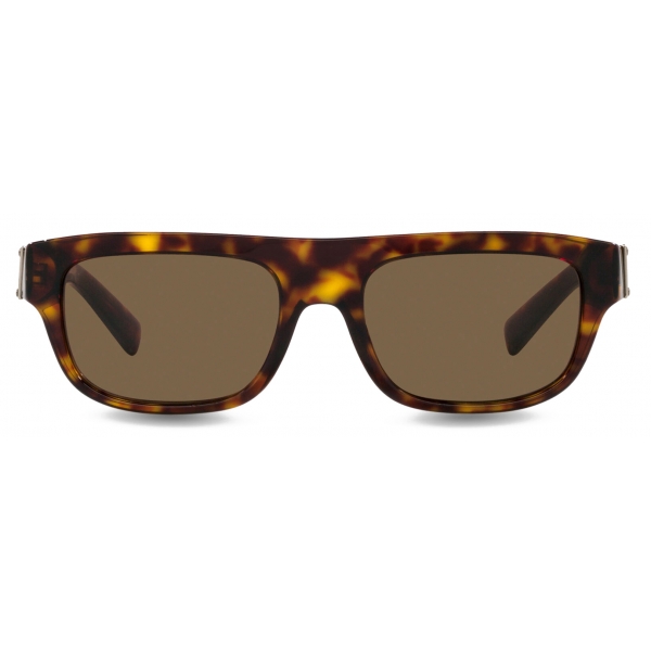 Dolce & Gabbana - DG Plaque Sunglasses - Havana Dark Brown - Dolce & Gabbana Eyewear
