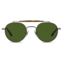 Dolce & Gabbana - Diagonal Cut Sunglasses - Gunmetal Dark Green - Dolce & Gabbana Eyewear